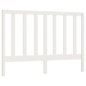 Bed Headboard White 146x4x100 cm Solid Wood Pine