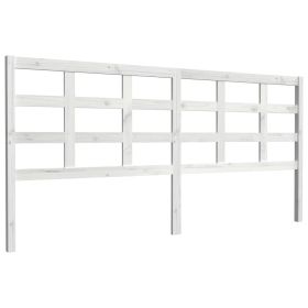 Bed Headboard White 205.5x4x100 cm Solid Wood Pine