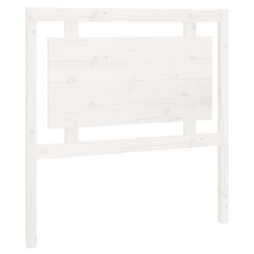 Bed Headboard White 95.5x4x100 cm Solid Pine Wood