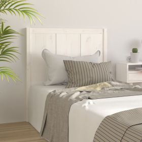 Bed Headboard White 80.5x4x100 cm Solid Pine Wood