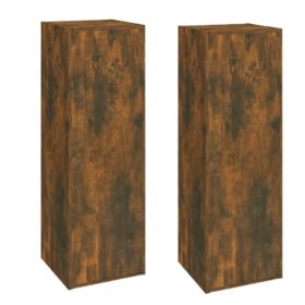 TV Cabinets 2 pcs Smoked Oak 30.5x30x90 cm Engineered Wood