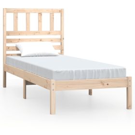 Bed Frame Solid Wood Pine 90x200 cm Single
