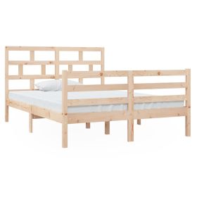 Bed Frame Solid Wood 140x200 cm 4FT6 Double
