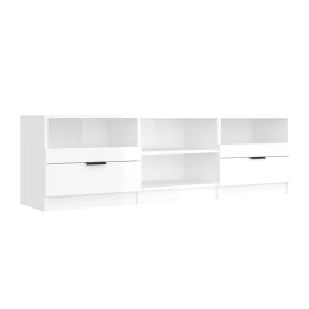 TV Cabinet High Gloss White 150x33.5x45 cm Engineered Wood