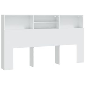 Headboard Cabinet White 180x19x103.5 cm