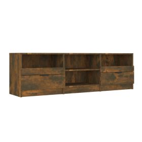 TV Cabinet Smoked Oak 150x33.5x45 cm Engineered Wood