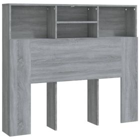 Headboard Cabinet Grey Sonoma 120x19x103.5 cm