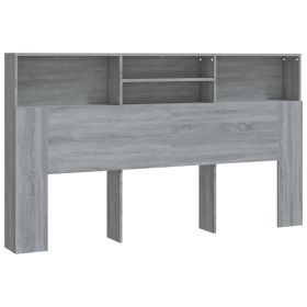Headboard Cabinet Grey Sonoma 180x19x103.5 cm