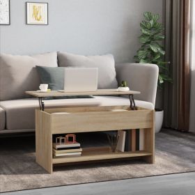 809650 Coffee Table Sonoma Oak 102x50x52,5 cm Engineered Wood