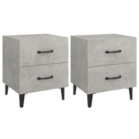Bedside Cabinets 2 pcs Concrete Grey 40x35x47.5 cm