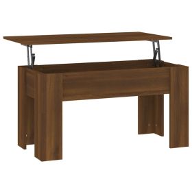 Coffee Table Brown Oak 101x49x52 cm Engineered Wood