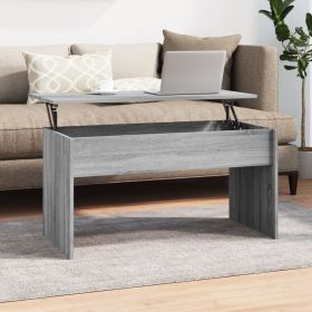 Coffee Table Grey Sonoma 102x50.5x52.5 cm Engineered Wood