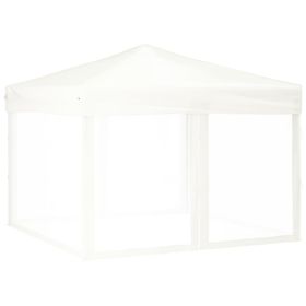 Folding Party Tent with Sidewalls White 3x3 m