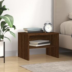 Bedside Cabinet Brown Oak 40x30x30 cm Engineered Wood
