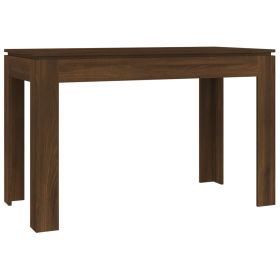 Dining Table Brown Oak 120x60x76 cm Engineered Wood