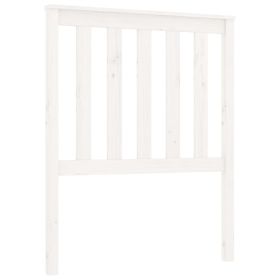 Bed Headboard White 81x6x101 cm Solid Wood Pine