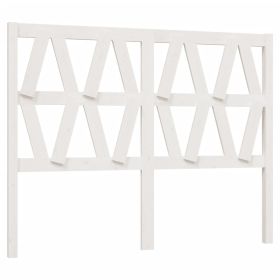 Bed Headboard White 141x4x100 cm Solid Wood Pine
