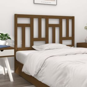 Bed Headboard Honey Brown 125.5x4x100 cm Solid Wood Pine