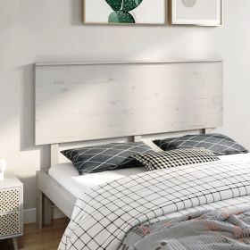 Bed Headboard White 164x6x82.5 cm Solid Wood Pine
