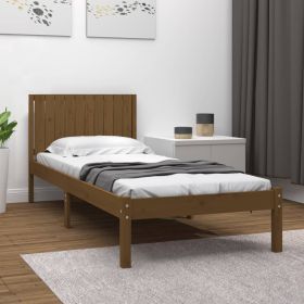 Bed Frame Honey Brown Solid Wood Pine 100x200 cm