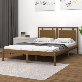 Bed Frame Honey Brown Solid Wood 120x200 cm