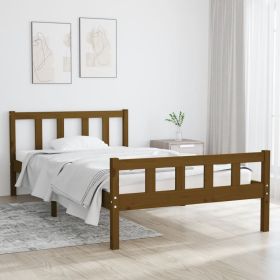 Bed Frame Honey Brown Solid Wood 90x200 cm
