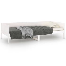 Day Bed White Solid Wood Pine 90x200 cm
