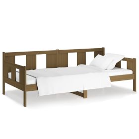 Day Bed Honey Brown Solid Wood Pine 90x190 cm