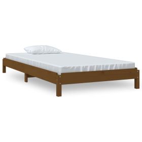 Stack Bed Honey Brown 75x190 cm Solid Wood Pine