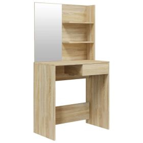 Dressing Table with Mirror Sonoma Oak 74.5x40x141 cm