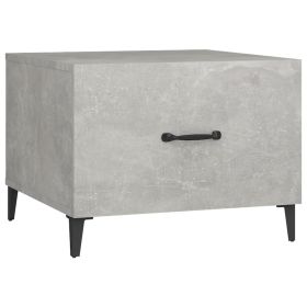 Coffee Table with Metal Legs Concrete Grey 50x50x40 cm