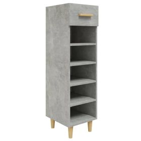 Shoe Cabinet Concrete Grey 30x35x105 cm Engineered Wood