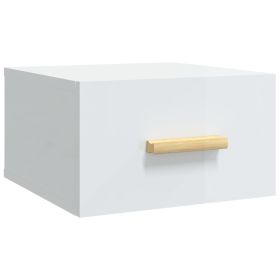 Wall-mounted Bedside Cabinet High Gloss White 35x35x20 cm