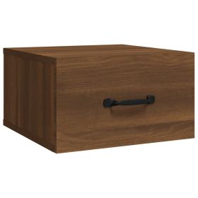 Wall-mounted Bedside Cabinet Brown Oak 35x35x20 cm