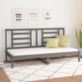 Day Bed Grey 90x200 cm Solid Wood Pine