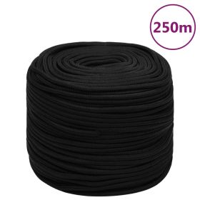 Work Rope Black 6 mm 250 m Polyester