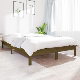 Bed Frame Honey Brown 140x200 cm Solid Wood Pine