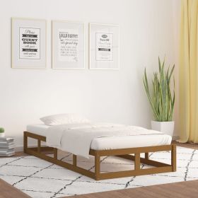 Bed Frame Honey Brown 90x190 cm Single Solid Wood