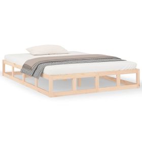 Bed Frame 135x190 cm 4FT6 Double Solid Wood
