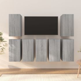 TV Cabinets 7 pcs Grey Sonoma 30.5x30x60 cm Engineered Wood