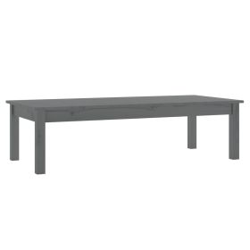 Coffee Table Grey 110x50x30 cm Solid Wood Pine