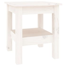 Coffee Table White 35x35x40 cm Solid Wood Pine