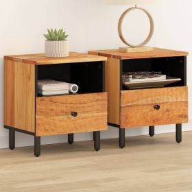 Bedside Cabinets 2 pcs 40x33x46 cm Solid Wood Acacia