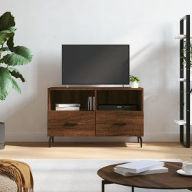 TV Cabinet Brown Oak 80x36x50 cm Engineered Wood