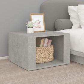 Bedside Table Concrete Grey 57x55x36 cm Engineered Wood