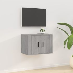 Wall Mounted TV Cabinet Grey Sonoma 57x34.5x40 cm
