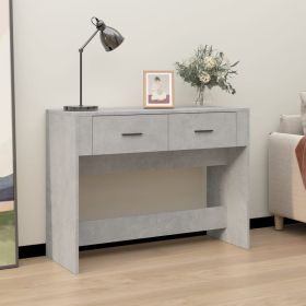 Console Table Concrete Grey 100x39x75 cm Engineered Wood