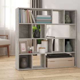 Book Cabinet/Room Divider Concrete Grey 105x24x102 cm