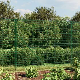 Wire Mesh Fence with Spike Anchors Green 1.6x10 m