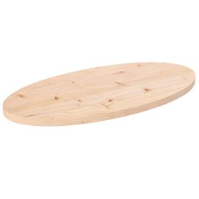 Table Top 80x40x2.5 cm Solid Wood Pine Oval